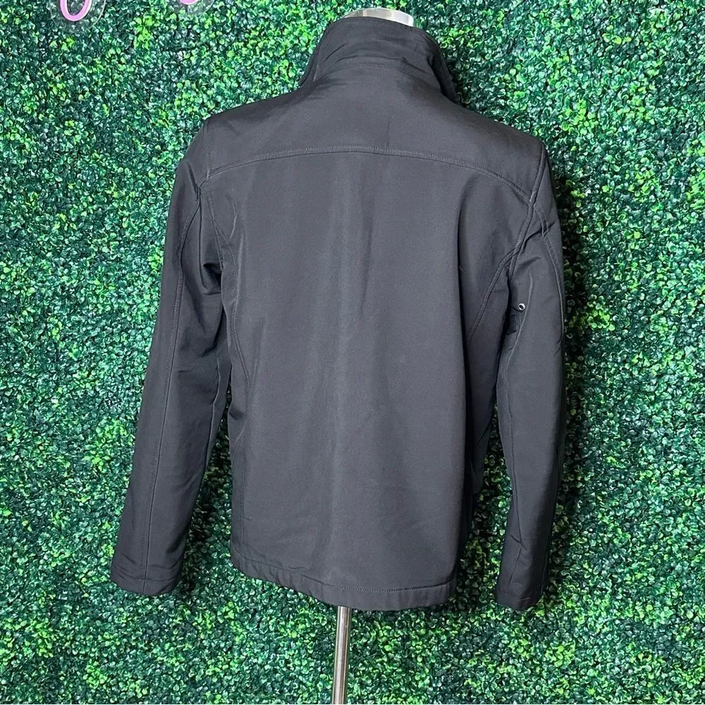 Men’s Guess Black Jacket Rain Poly Casual Sz M